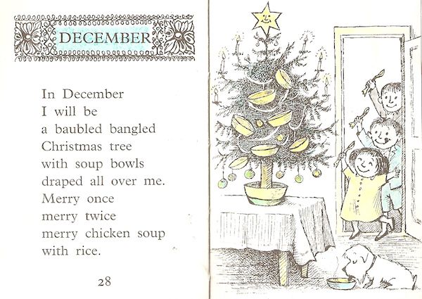 must-have poetry books for young readers: Chicken Soup with Rice by Maurice Sendak