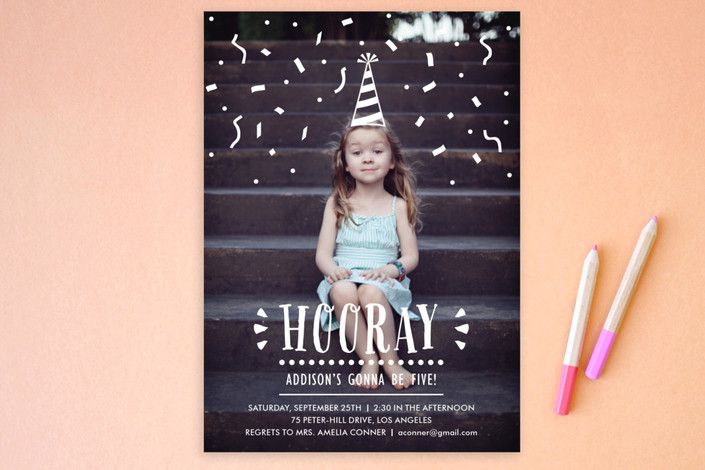 confetti pop! children's birthday party postcards by oma n. ramkhelawan at minted