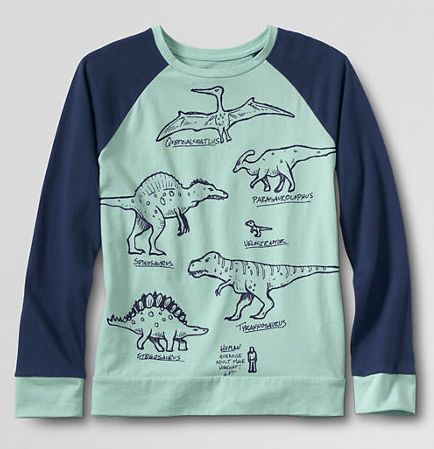 Cool career t-shirts for girls: Paleontologist tee from Lands End