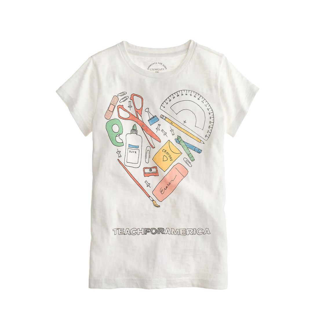 cool career t-shirts for girls: Teacher tee at J. Crew supporting Teach for America
