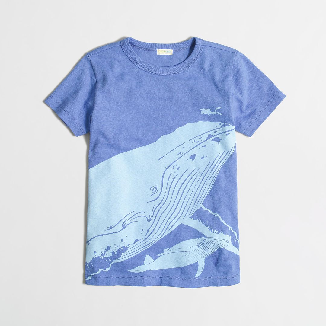 cool career t-shirts for girls: Whale tee at J. Crew for future marine biologists