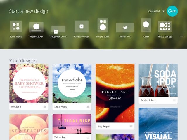 Canva for iPad | Instagram apps for iPad for adding text