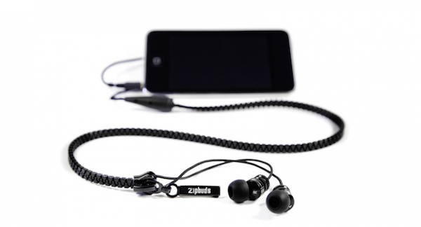 Zipbuds tangle-free noise-canceling earbuds