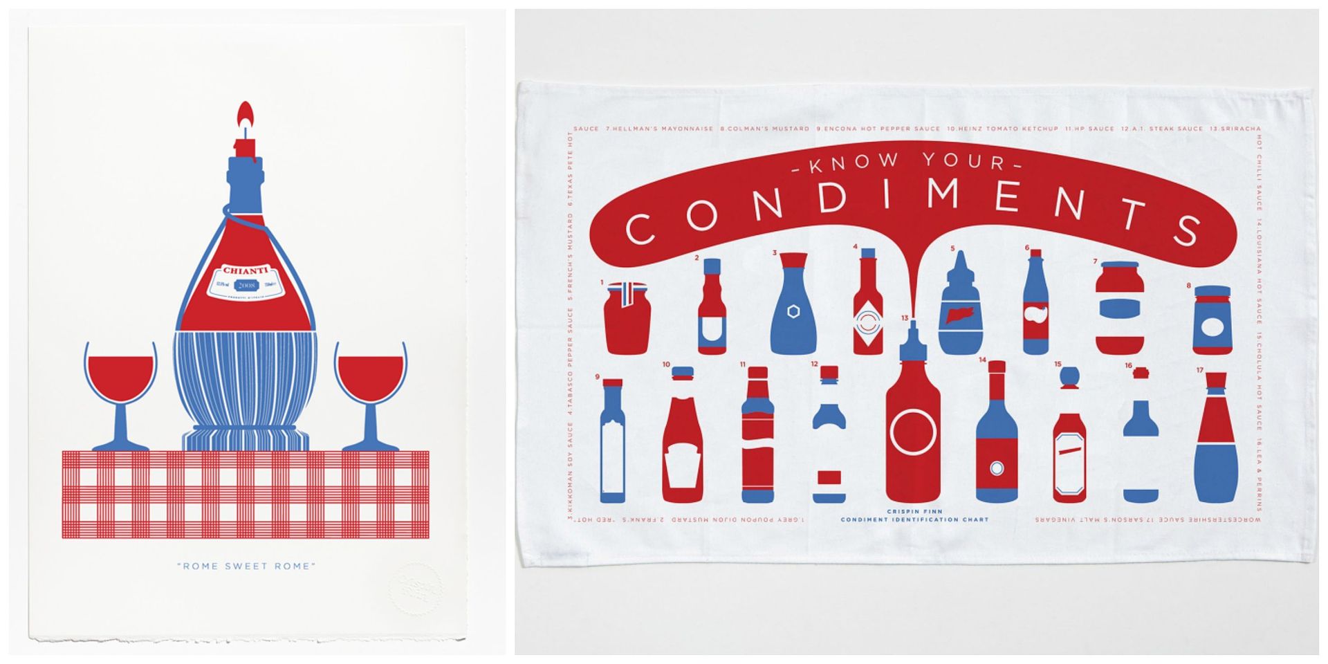 We're loving these cheeky tea towels and kitchen art by Crispin Finn | Cool Mom Eats