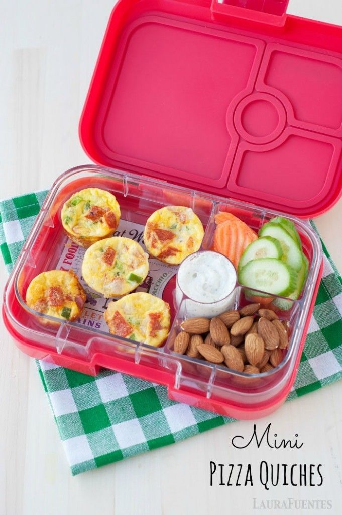 Mini Pizza Quiches are make a super fun gluten-free school lunch recipe | Laura Fuentes