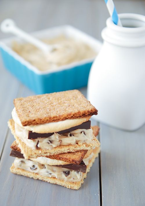 Celebrate National S'mores Day with these Cookie Dough S'mores | The Novice Chef