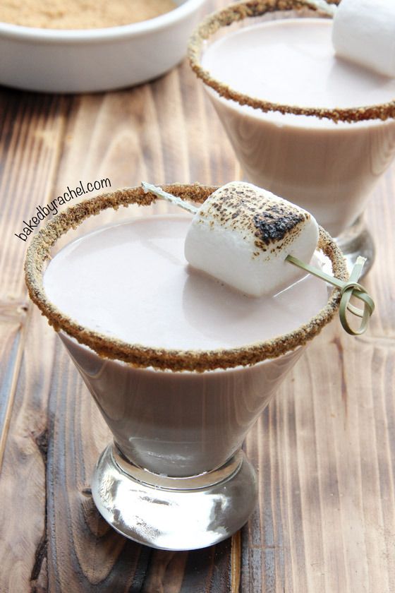 Cheers to National S'mores Day with a S'mores Martini recipe | Baked By Rachel