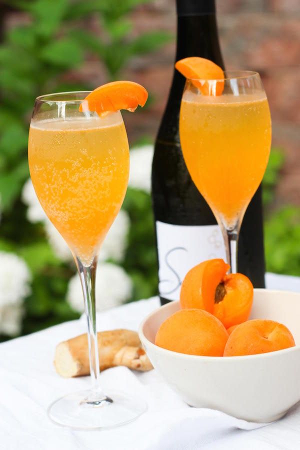 How to use stone fruit: incorporate into your drinks, like for an Apricot Ginger Bellini | Platings and Pairings