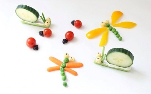 Easy bento box art ideas: Simple Vegetable Bugs | The Decorated Cookie