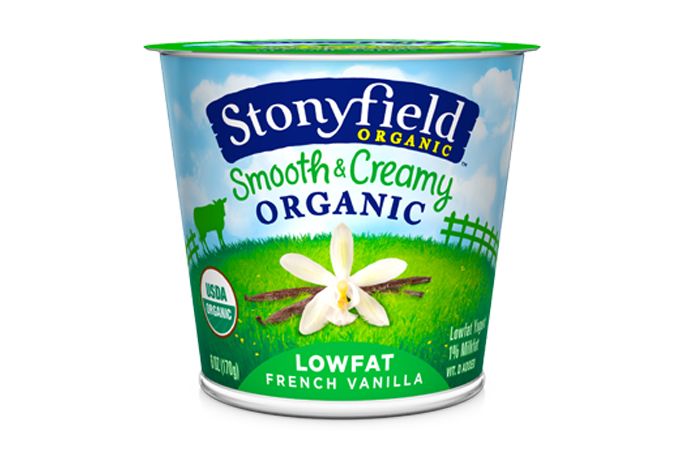 Best yogurts to buy: Stonyfield Organic smooth and creamy low fat French Vanilla is a classic with great taste | Cool Mom Eats