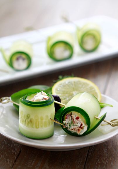 These Cucumber Feta Rolls are such a creative way to serve vegetables | Good Life Eats