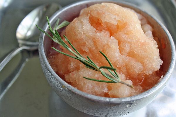 Creative frozen cocktail recipes: Grapefruit and Rosemary granita at In Sock Monkey Slippers