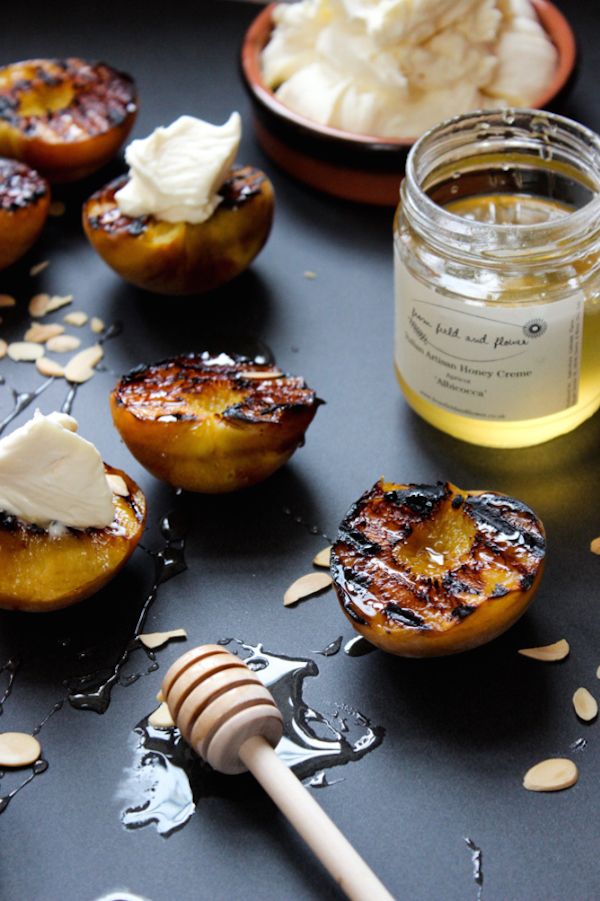 How to use stone fruit: Grilled Peaches with Honey Mascarpone Cream | The Life Harvest