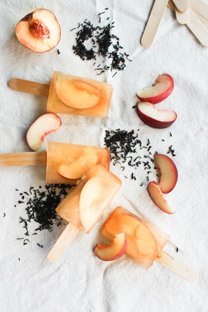 Peach Tea Popsicle recipe made with herbal tea so it's kid-friendly | Cool Mom Eats