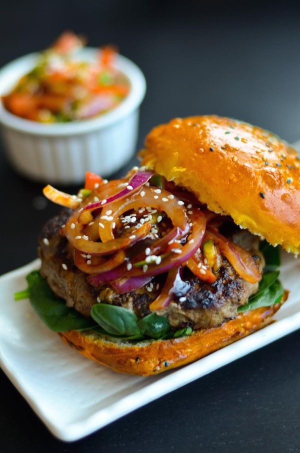 Creative DIY dinner ideas: Burger topping bar, with creative flavors like these Japanese-inspired burgers at Chindian Kitchen