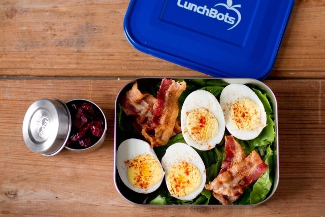 Hard boiled eggs are one of the best ingredients to have on hand for packing gluten-free school lunches | Lunchbots blog