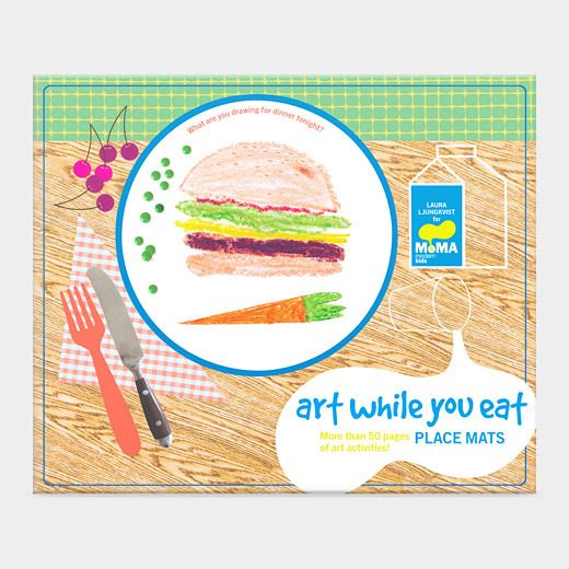 Entertain kids at restaurants: Art While You Eat placemats at MoMA store