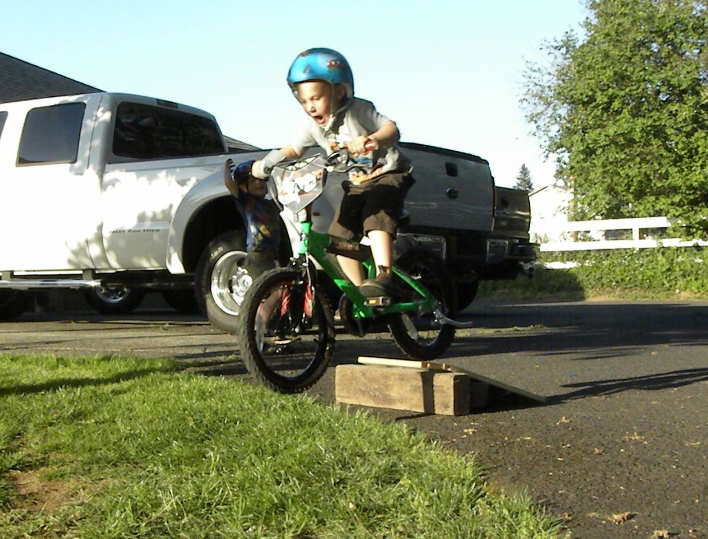 How to create a DIY small wooden bike jump for kids via Rascals, Rik Rak, and Racing's