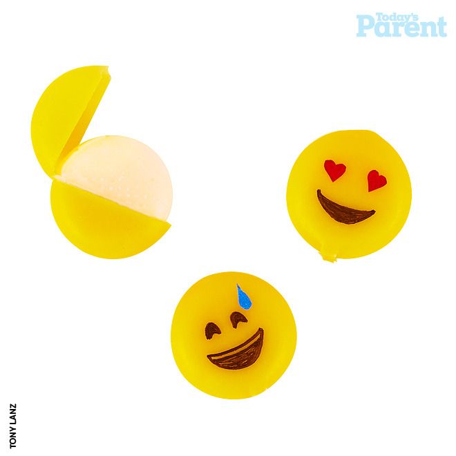 DIY emoji cheese treats via Today's Parent