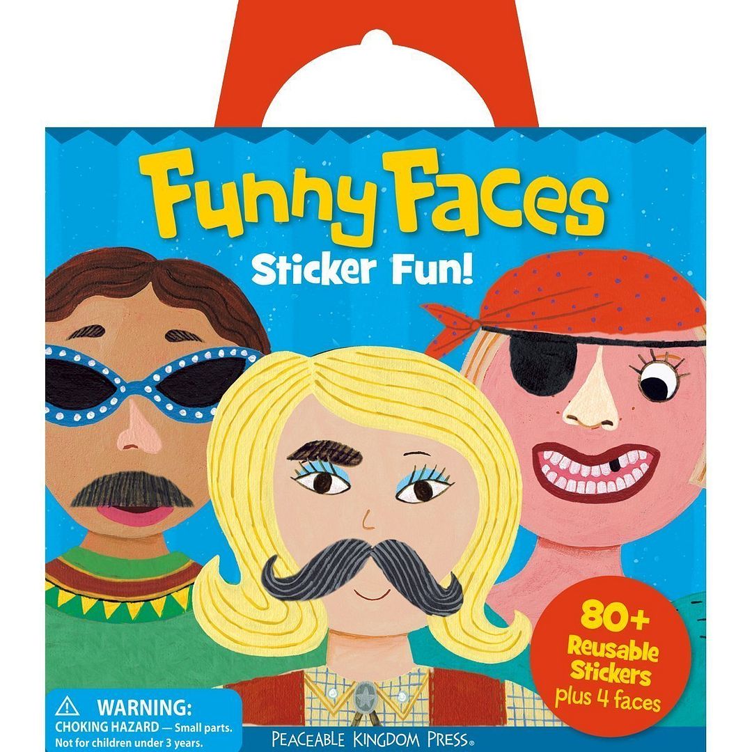 Entertain kids at restaurants with reusable funny faces stickers