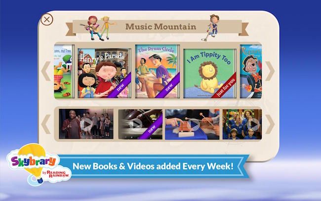 Reading Rainbow Skybrary app | best reading apps for little kids