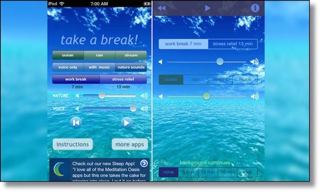 Take a Break meditation app helps keep us sane