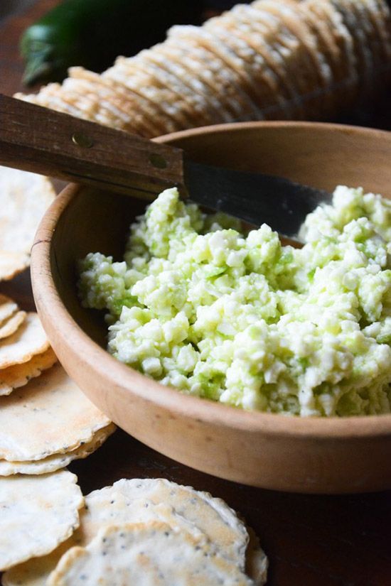 This Jalapeno Goat Cheese is an easy 3-ingredient cocktail party recipe that turns a cheese plate standard into something special | The View from Great Island