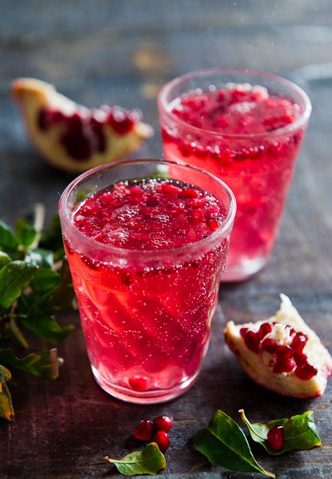 A lovely and super easy New Year's Eve mocktail recipe: Pomegranate Spritzer | White on Rice Couple