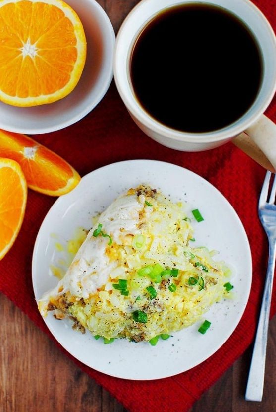This genius slow cooker breakfast recipe makes prep, and clean up, a cinch: Crock-pot Breakfast Casserole | Iowa Girl Eats 