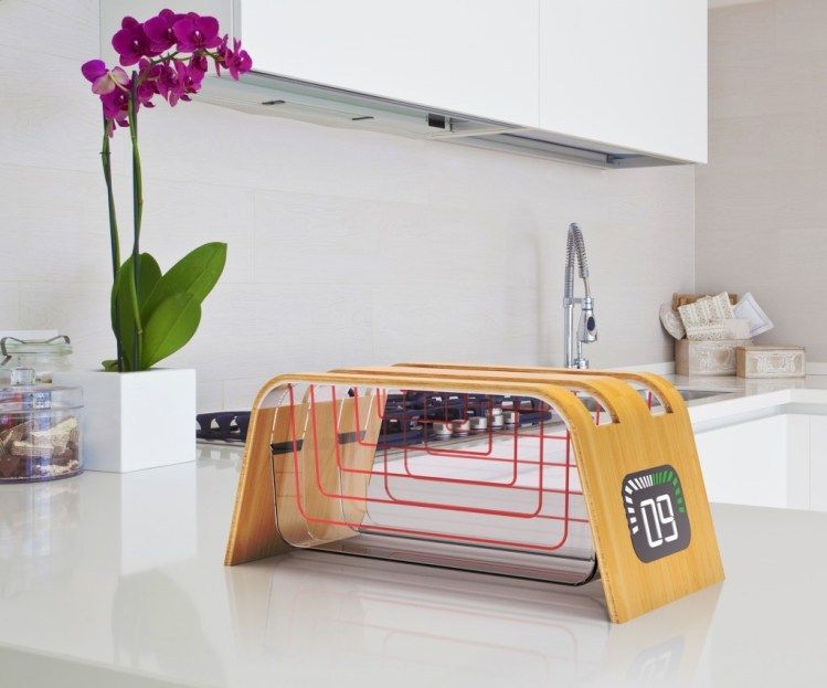 Gorgeously designed Stumpf Toaster made of sustainable glass & bamboo. Whoa! | Cool Mom Eats