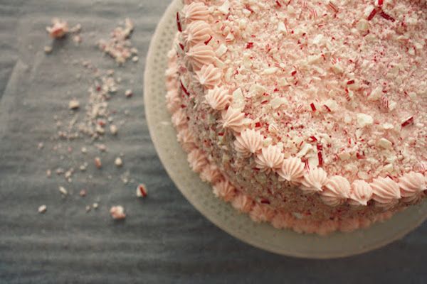 Use leftover candy canes to make this showstopper Candy Cane Cake for a Christmas or post holiday dessert | The Vanilla Bean