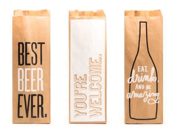 Easy ways to wrap wine: Paper liquor bags from Easy, Tiger
