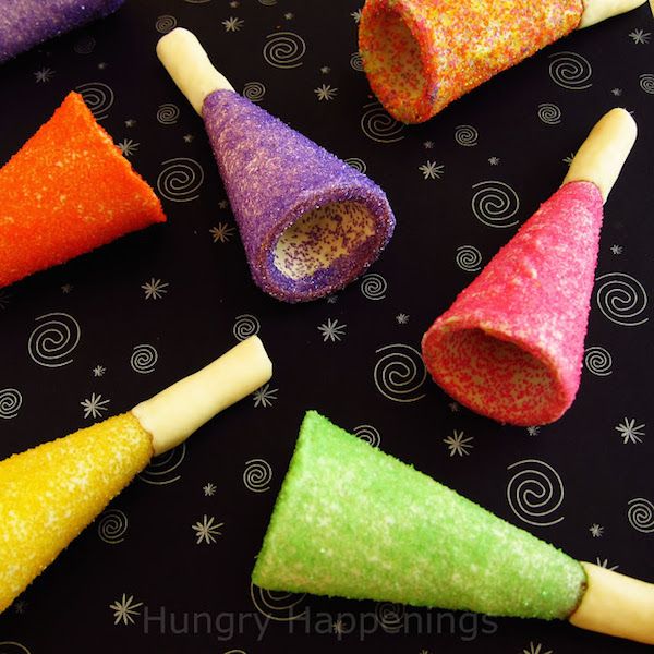 New Year's Eve dinner ideas for kids: How perfect are these edible party horns? | Hungry Happenings