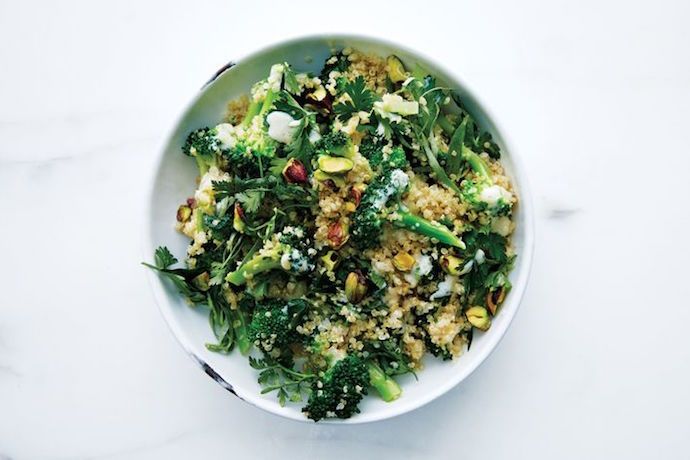 Broccoli-Quinoa Salad with Buttermilk Dressing is one of the vitamin-packed, healthy cleanse recipes you'll find in the Food Lover's Cleanse. | Bon Appetit