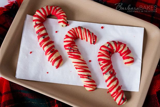 These easy Candy Cane Cookies make a great last minute cookie recipe for Santa | Barbara Bakes