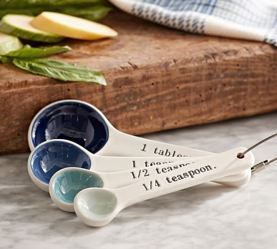 Any home cook can never have too many measuring spoons, especially when they are this pretty | Pottery Barn | Gorgeous hostess gifts for under $50: Cool Mom Eats holiday gift guide