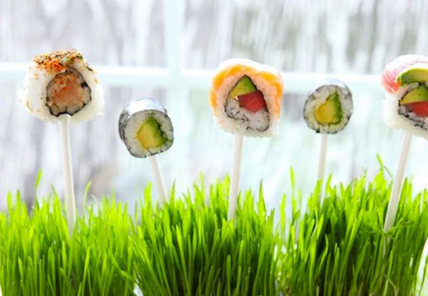 We love this Sushi on a Stick as a New Year's Eve dinner idea for kids because maybe they'll try something new. If not, more for us! | Better Recipes