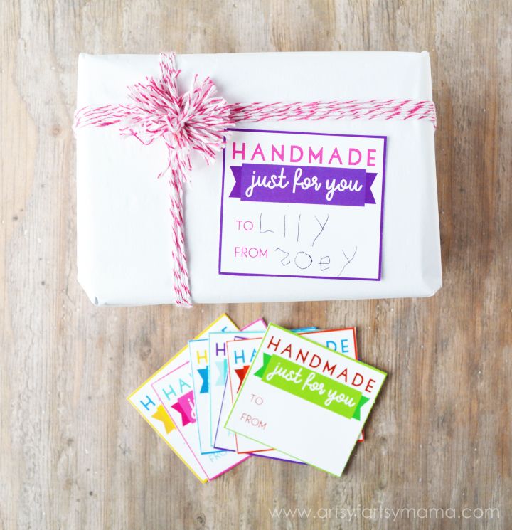 Printable gift tags for homemade gifts by Artsy Fartsy Mama