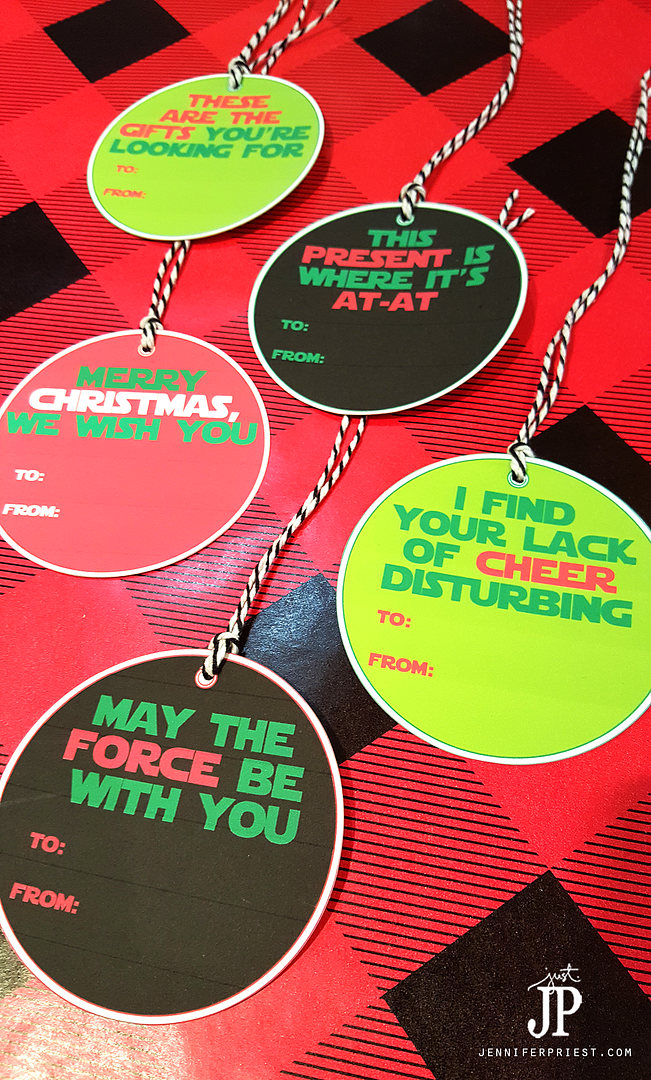 Free printable Star Wars gift tags from Just JP
