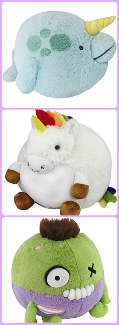 Squishable stuffed animals: Narwhal, unicorn, zombie, oh my! 