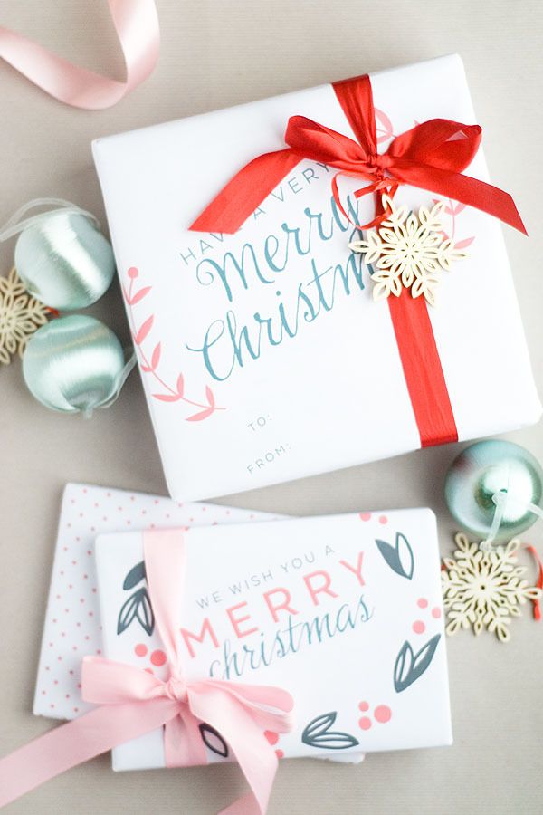 Printable Christmas gift wrap from DIY Candy