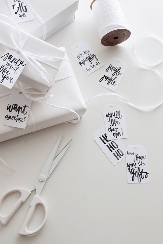 Handwritten free printable gift tags from Almost Makes Perfect