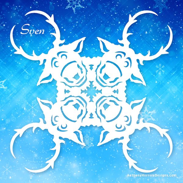 cool snowflake patterns | Frozen's Sven snowflake at Anthony Herrera Designs