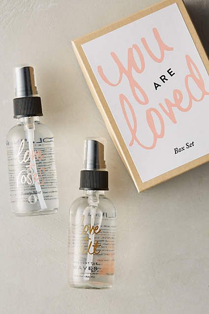 Last minute holiday gift ideas: you are loved beauty mist gift set at Anthropologie