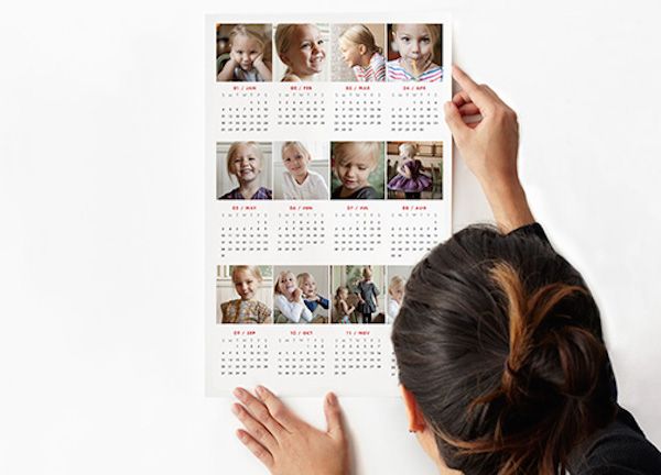 12-month wall decal calendar from Pinhole Press