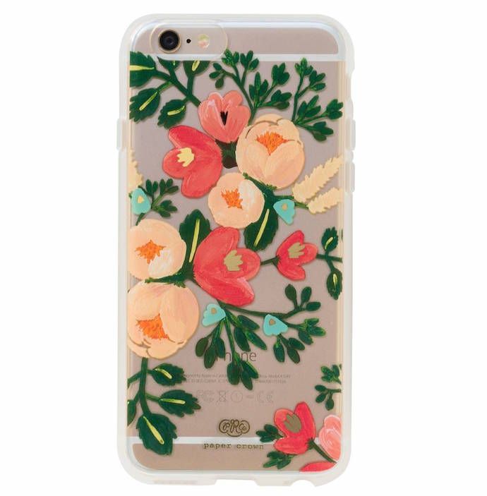Peach floral iPhone case from Rifle Paper Co