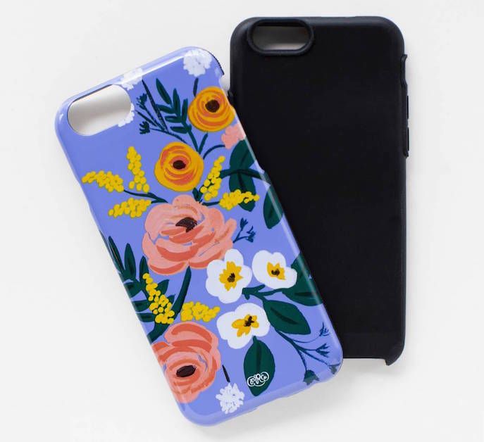 Violet floral iPhone case at Rifle Paper Co.
