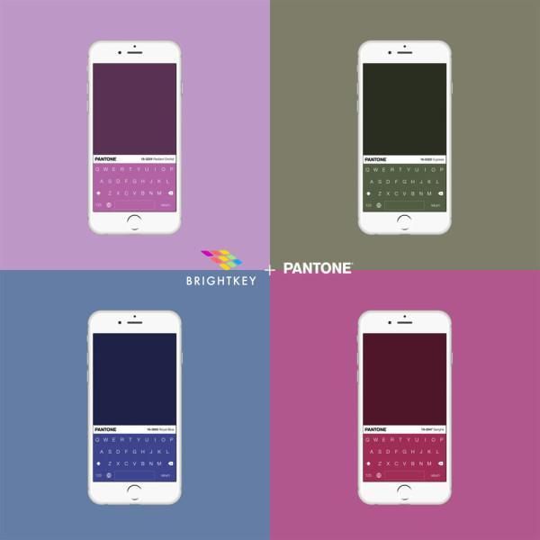 Cool keyboard apps: Brightkey keyboard app for iOS with Pantone colors