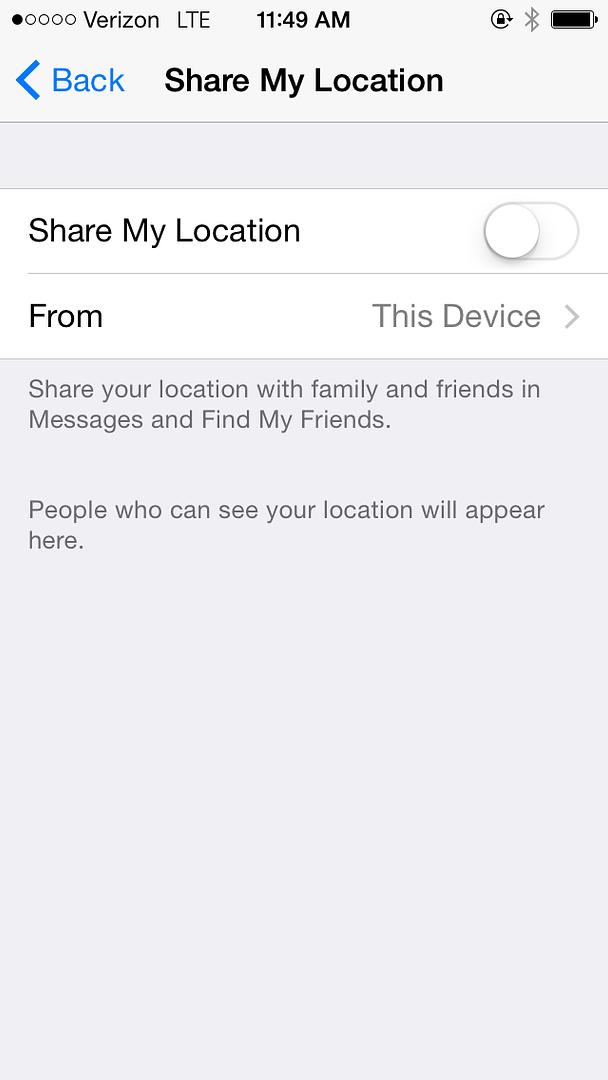 iOS 8: Share My Location