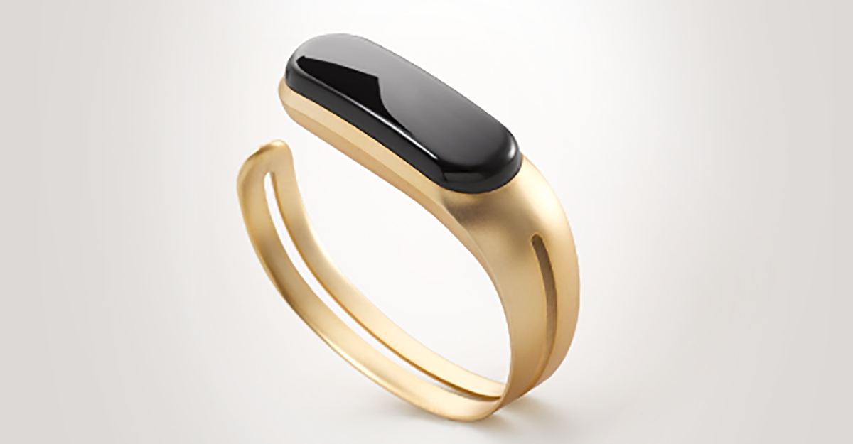 The stylish Mira Fitness Band tracks your steps, sleep, and calories burned